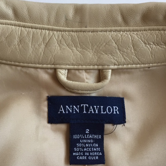 ANN TAYLOR Leather Shirt Jacket - Picture 8 of 8